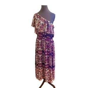 Vince Camuto One Shoulder Floral Dress , size 14